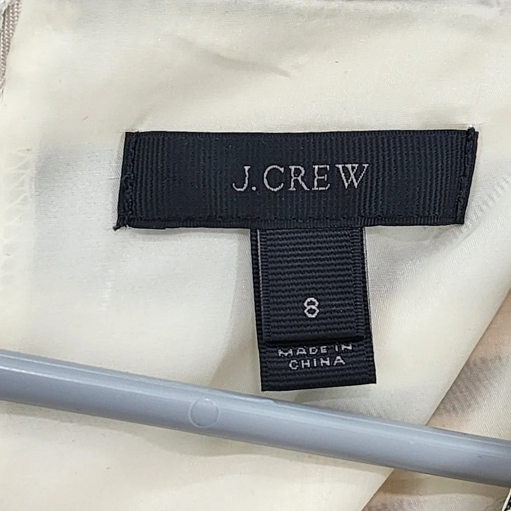 J. Crew Women's Cotton Stripes Cap Sleeves Sheath Preppy Dress - 8